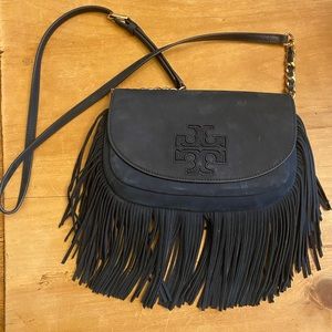 Tory Burch Fringe Suede Purse